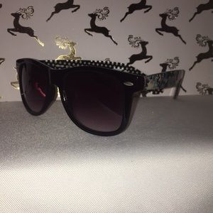 Plain black sunglasses.